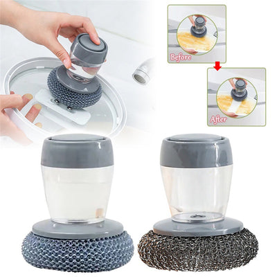 Kitchen Detergent Soap Dispensing Palm Cleaner 