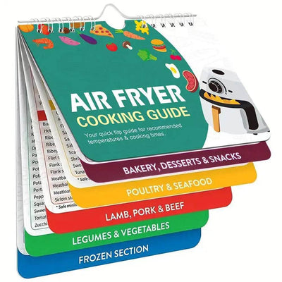 Air Fryer Cooking Guide 1 Piece New Hanging Cooking Time Calendar, Guide Booklet for Baking Cooking, Cooking Supplies, Kitchen Gadget, Mother'S Day Gift, Kitchen Accessories & Utensils