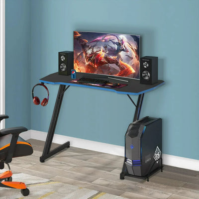 4048Inch GamingComputer Desk for Small Area Corner, Z-Shape Gaming Desk with Headphone Hook Gaming Table for PC Computer Table and Desks Small Portable Computer Desk Gaming PC Desk